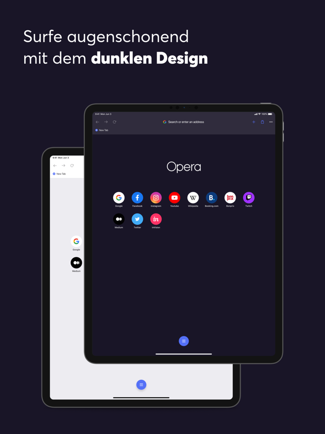 ‎Opera: schnell & privat surfen Screenshot