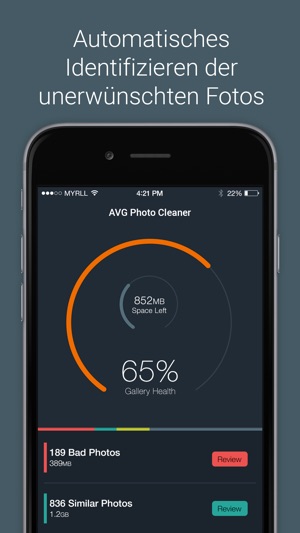 AVG Photo Cleaner – Verwaltung und Bereinigung Screenshot
