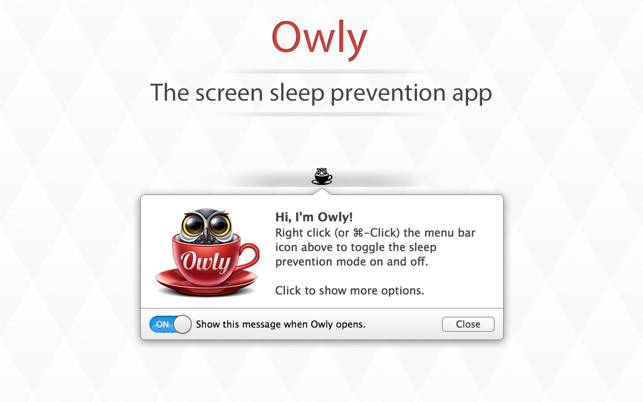 ‎Owly - Prevent Display Sleep Screenshot