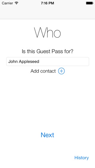 Guest Pass Screenshot