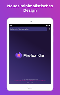 Firefox Klar Browser Screenshot