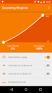 Escalating Ringtone: Automatic volume increase Screenshot
