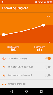 Escalating Ringtone: Automatic volume increase Screenshot