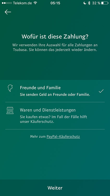 Paypal Zahlung Freunde